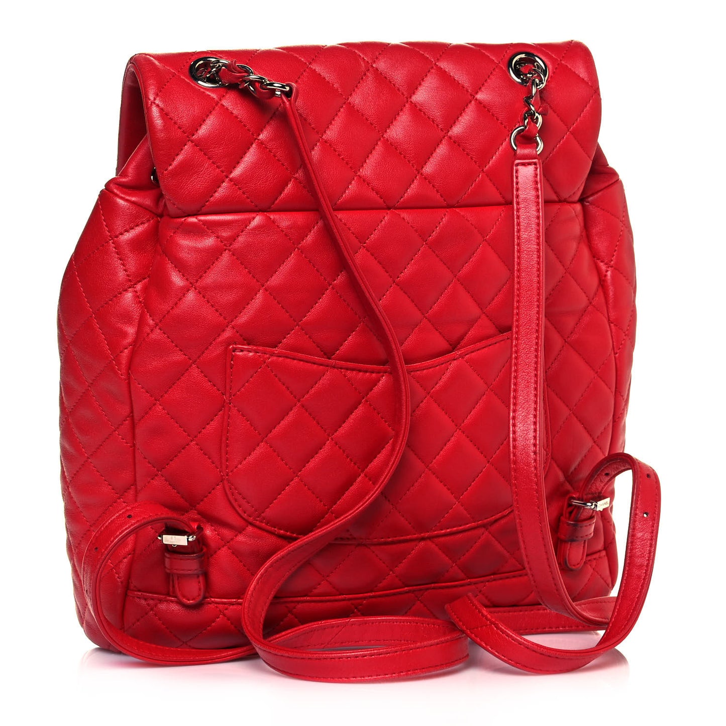 Lambskin Quilted Large Urban Spirit Backpack Red