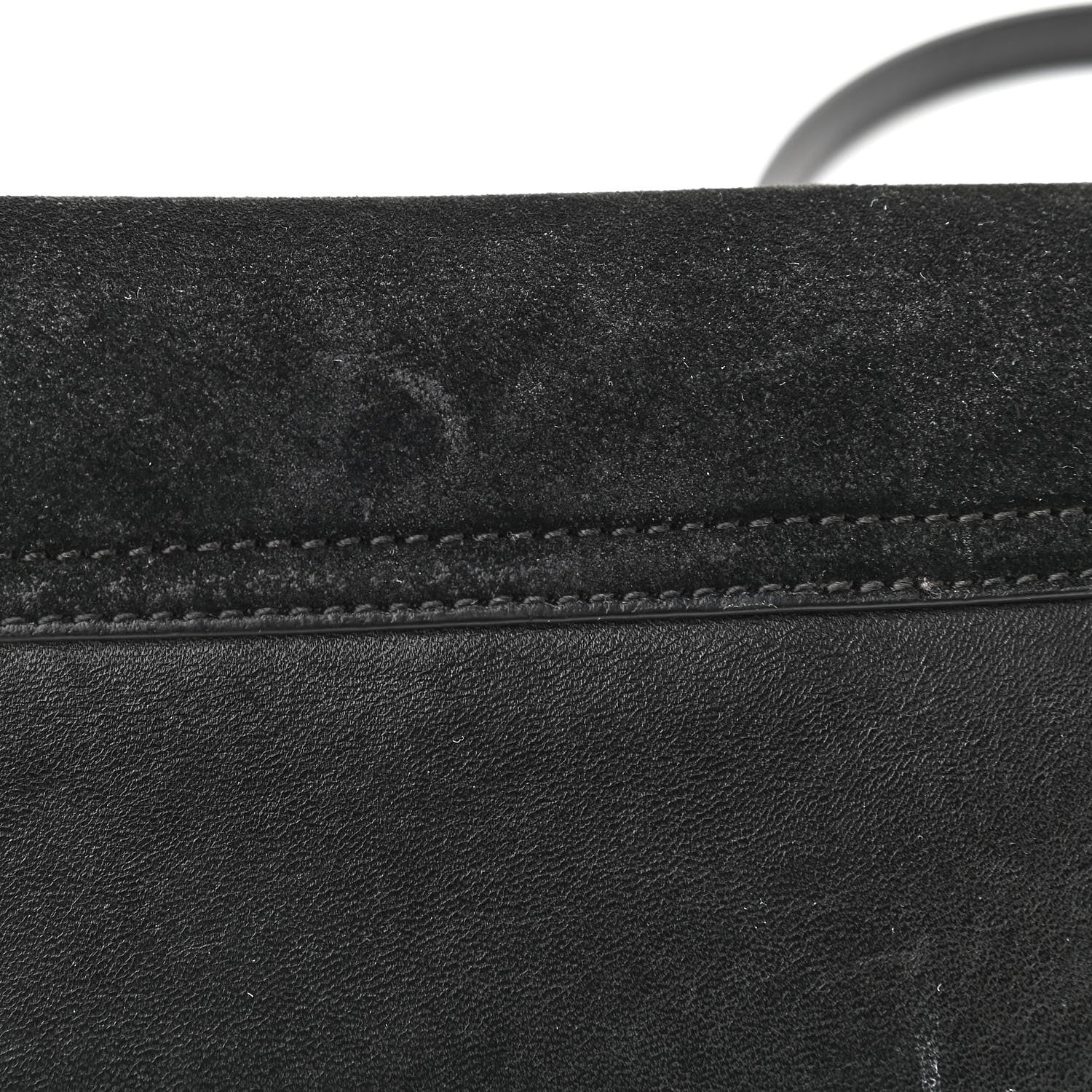 Chloe Suede Calfskin Mini Faye Shoulder Bag Black 15 of 16