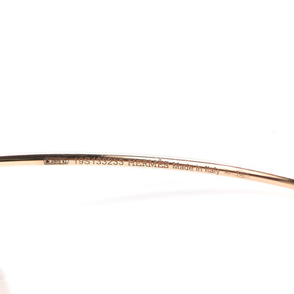 Hermes 18K Rose Gold Filet D'Or Hoop Earrings 3 of 5