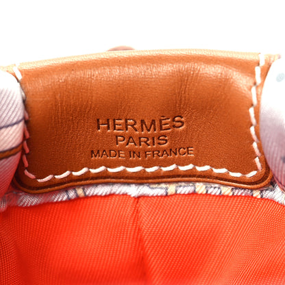 Hermes Silk Barenia Promenade du Matin Bandana 20 Bag Insert PM Gris Platine Jaune Milton Fauve 7 of 12