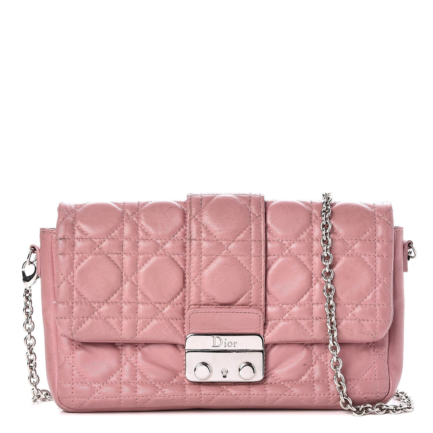 Christian Dior Lambskin Cannage New Lock Pouch Magnolia 1 of 13