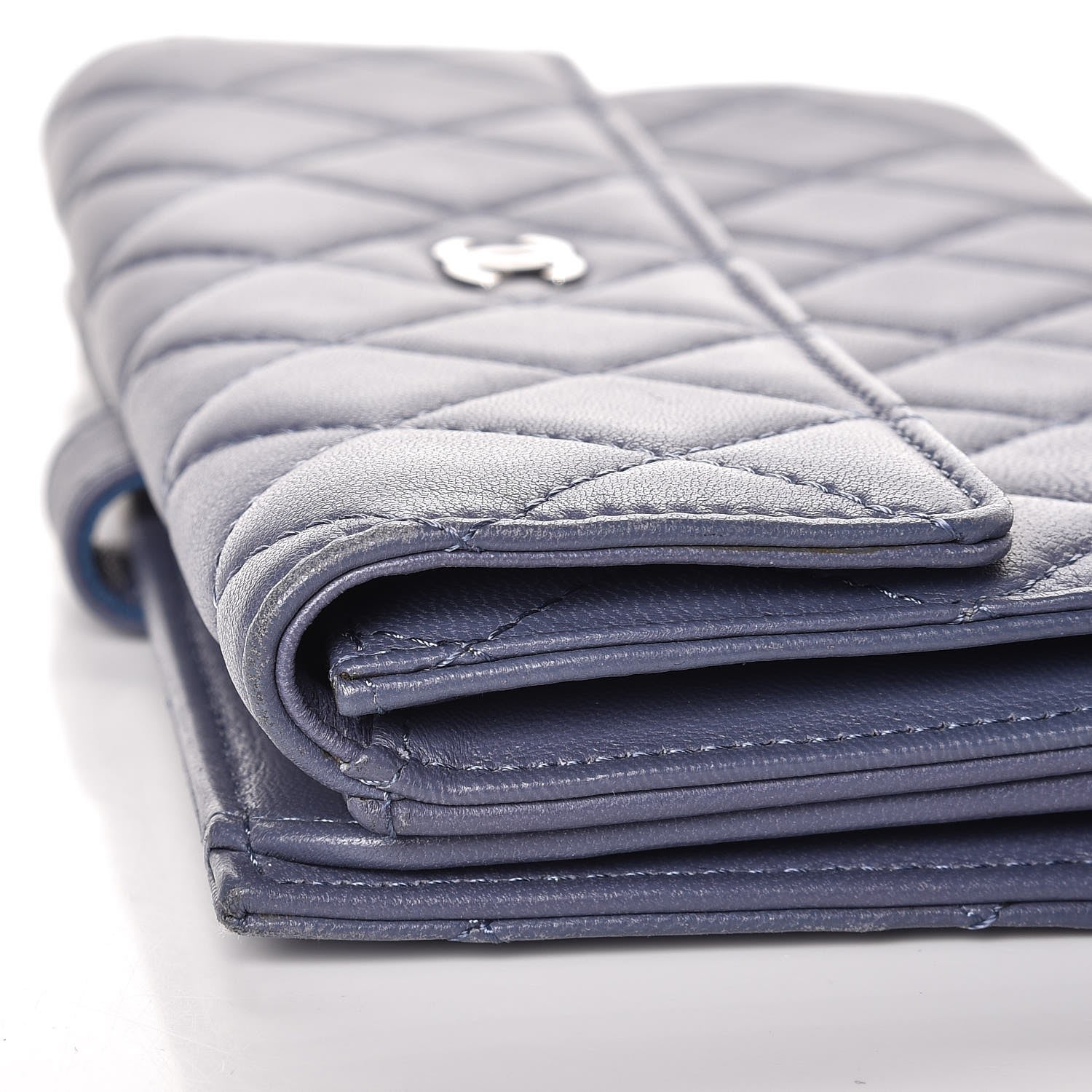 Chanel Lambskin Quilted Long Flap Wallet Lavender 10 of 13