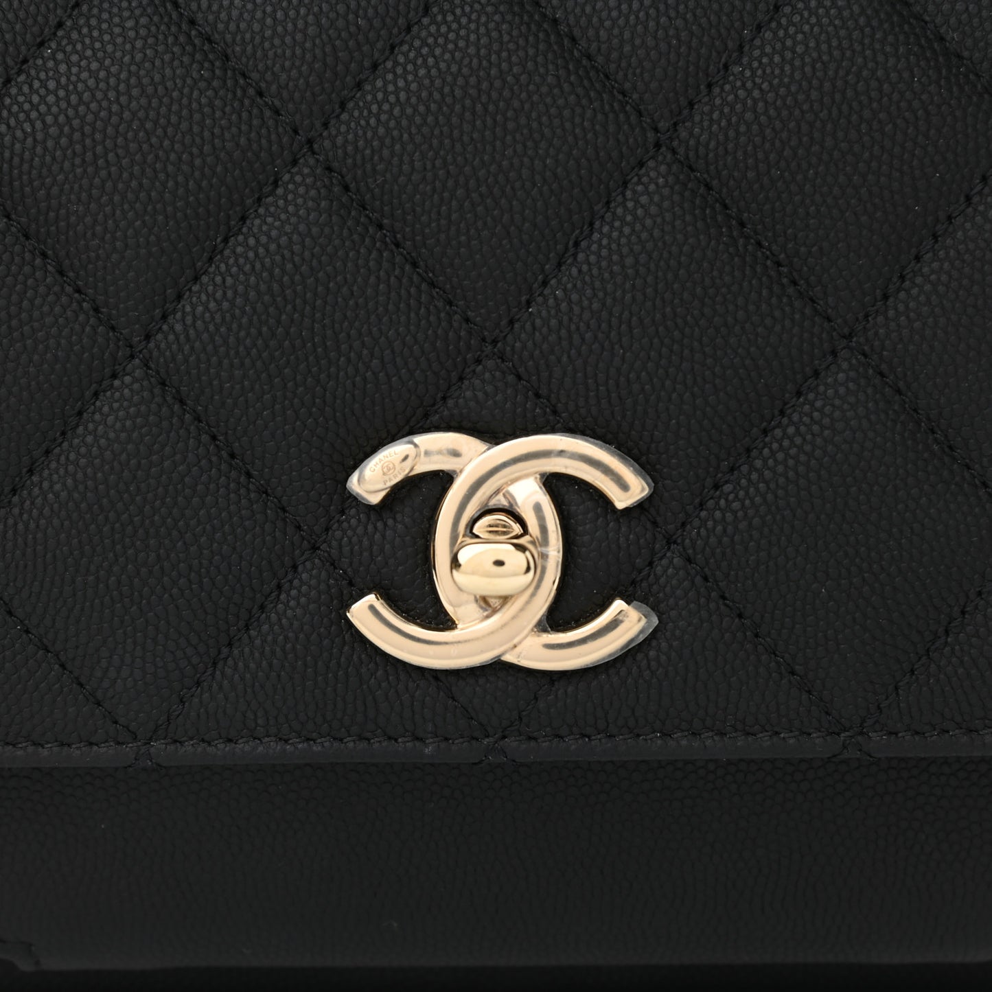 Caviar Quilted Small Business Affinity Flap Black