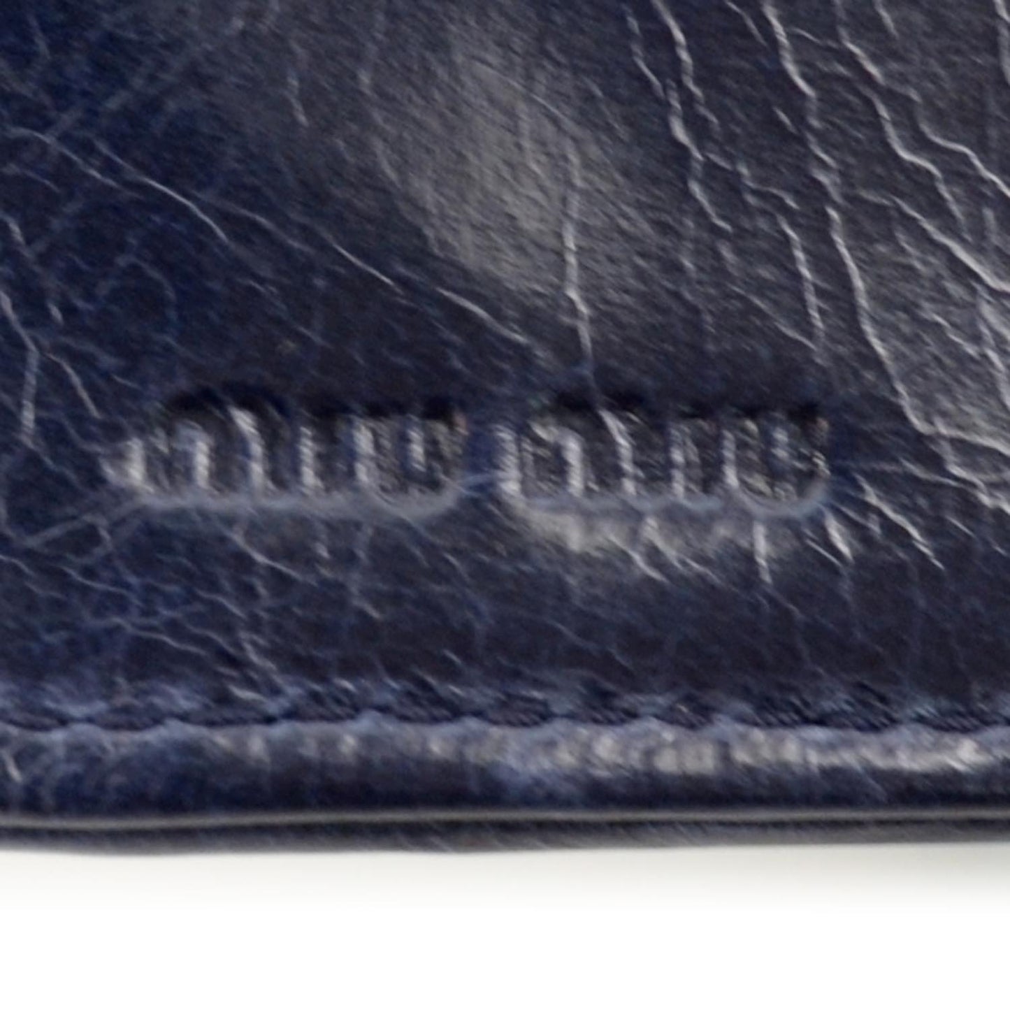 Matelasse Compact Wallet Blue
