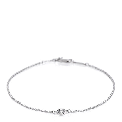 Tiffany Platinum Diamond .08ct Elsa Peretti Diamonds by the Yard Bracelet 1 of 6