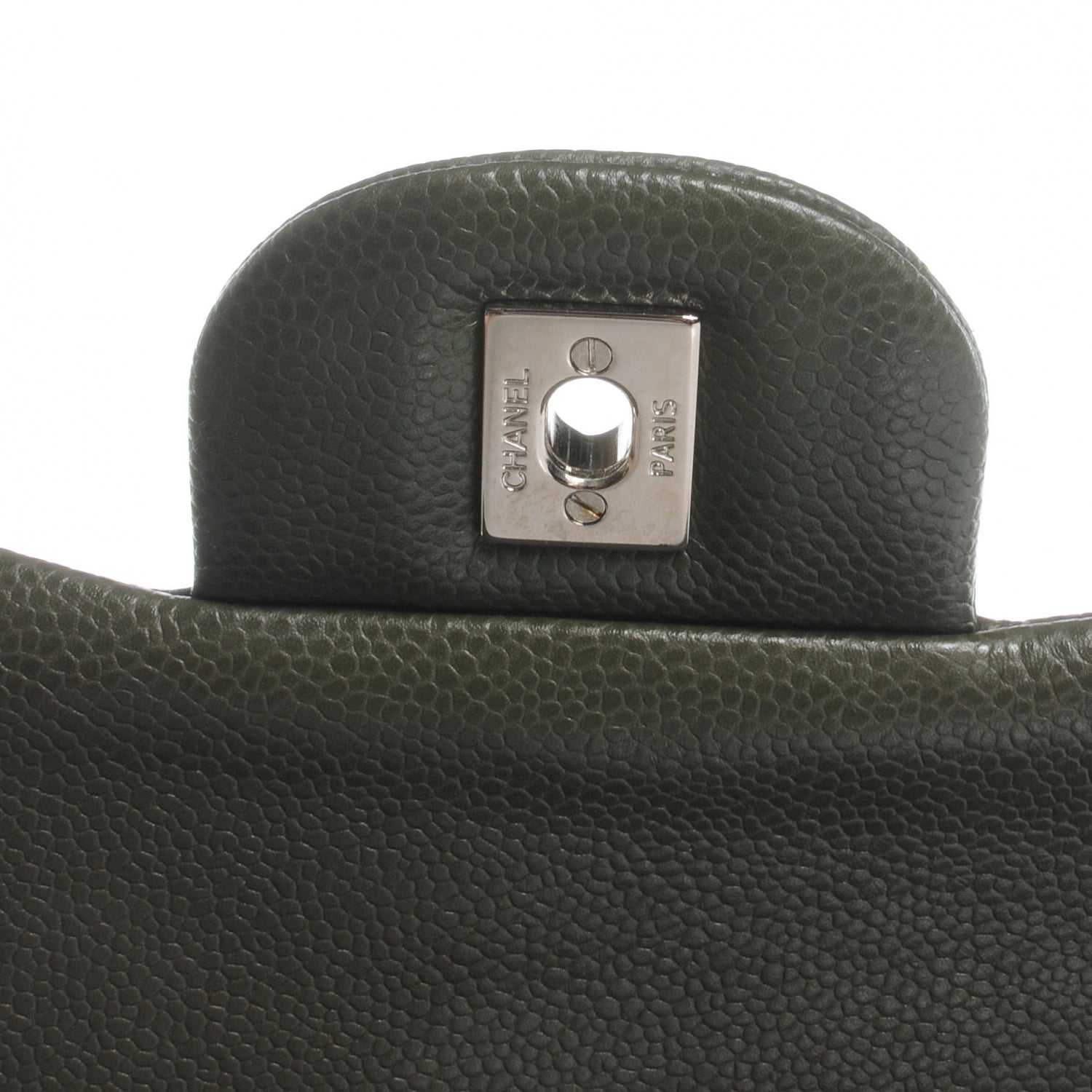 Chanel Caviar Jumbo Double Flap Dark Green 5 of 8