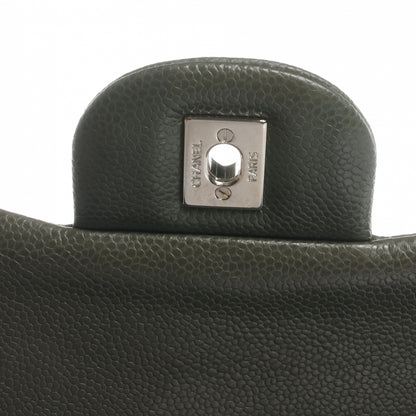 Chanel Caviar Jumbo Double Flap Dark Green 5 of 8