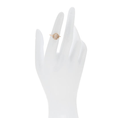Hermes 18K Rose Gold Diamond Attelage Ring 48 4.5 2 of 7