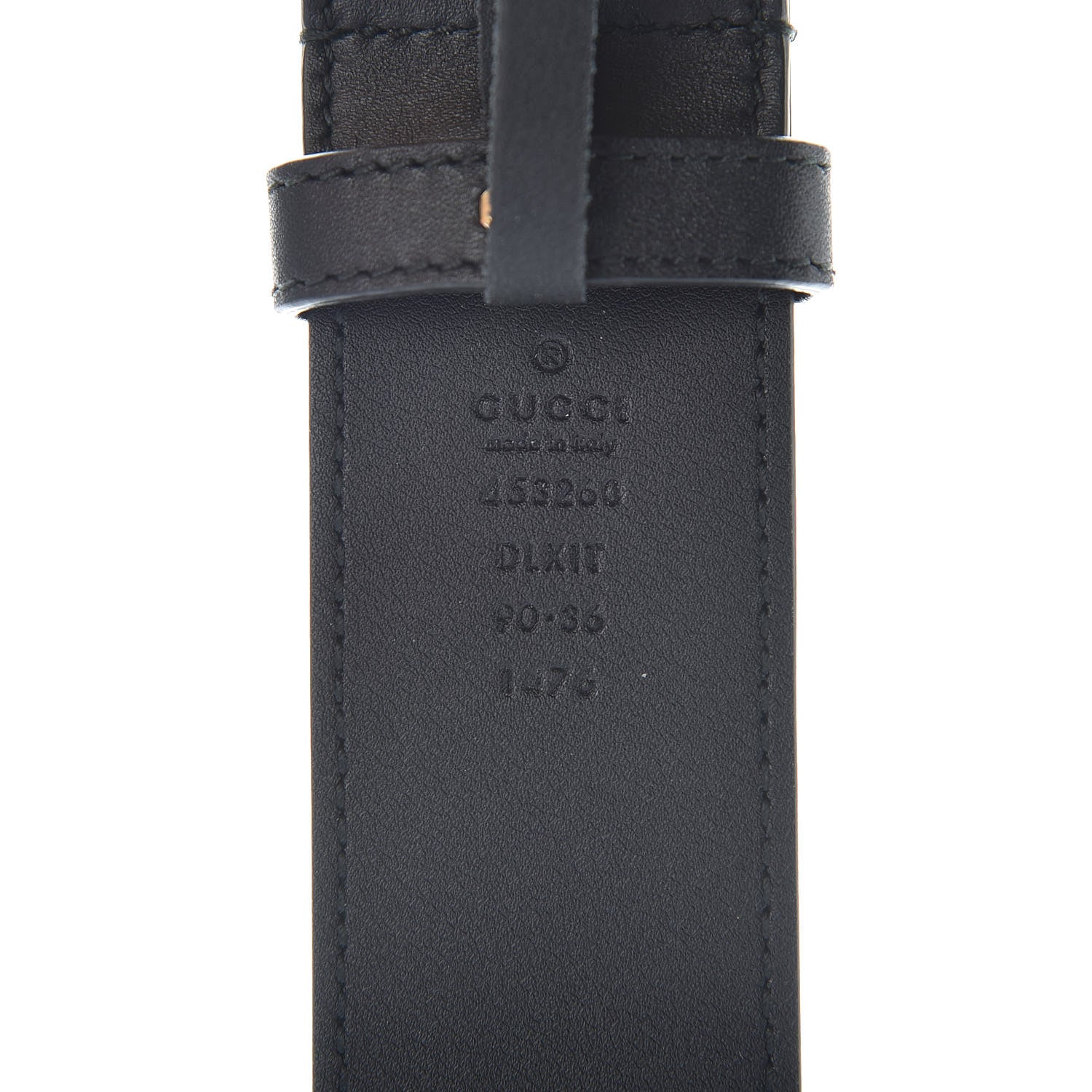 Gucci Moon Calfskin Pearl Double G 40mm Belt 90 36 Black Cream 7 of 7