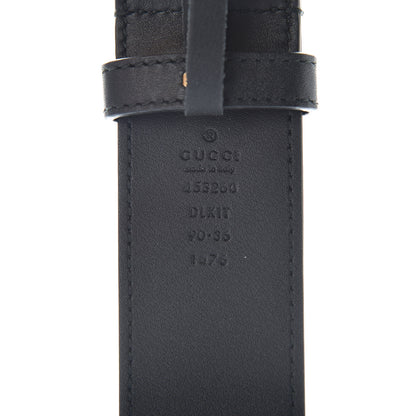 Gucci Moon Calfskin Pearl Double G 40mm Belt 90 36 Black Cream 7 of 7