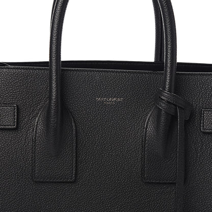 Saint Laurent Grained Calfskin Small Sac De Jour Black 9 of 9