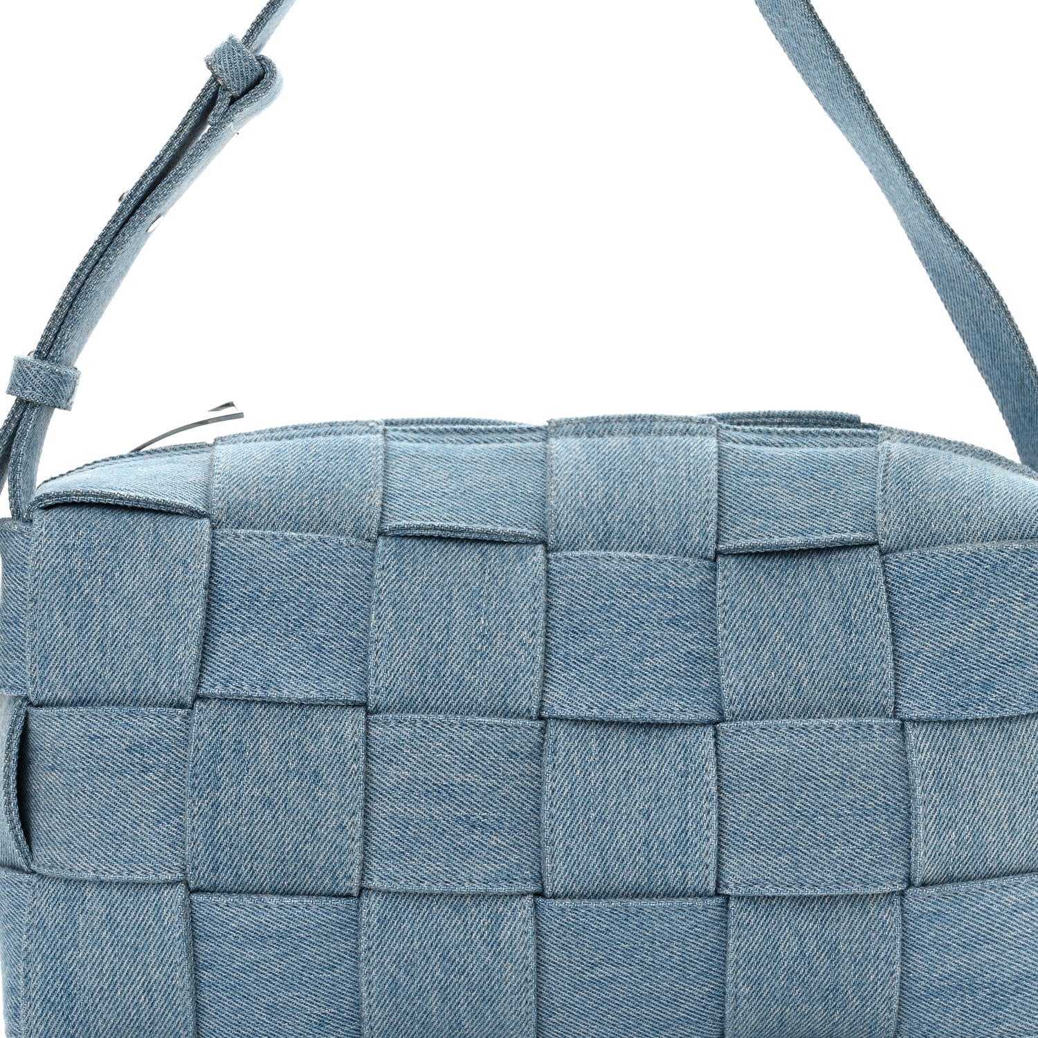 Bottega Veneta Denim Maxi Intrecciato Brick Cassette Bag Indigo