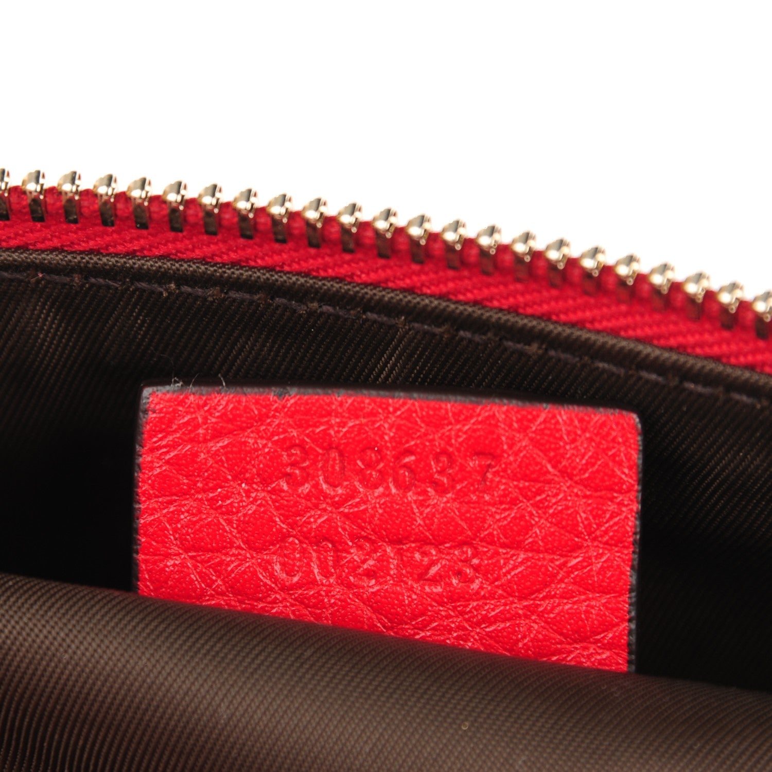 Gucci Pebbled Calfskin Large Soho Cosmetic Case Red 6 of 7