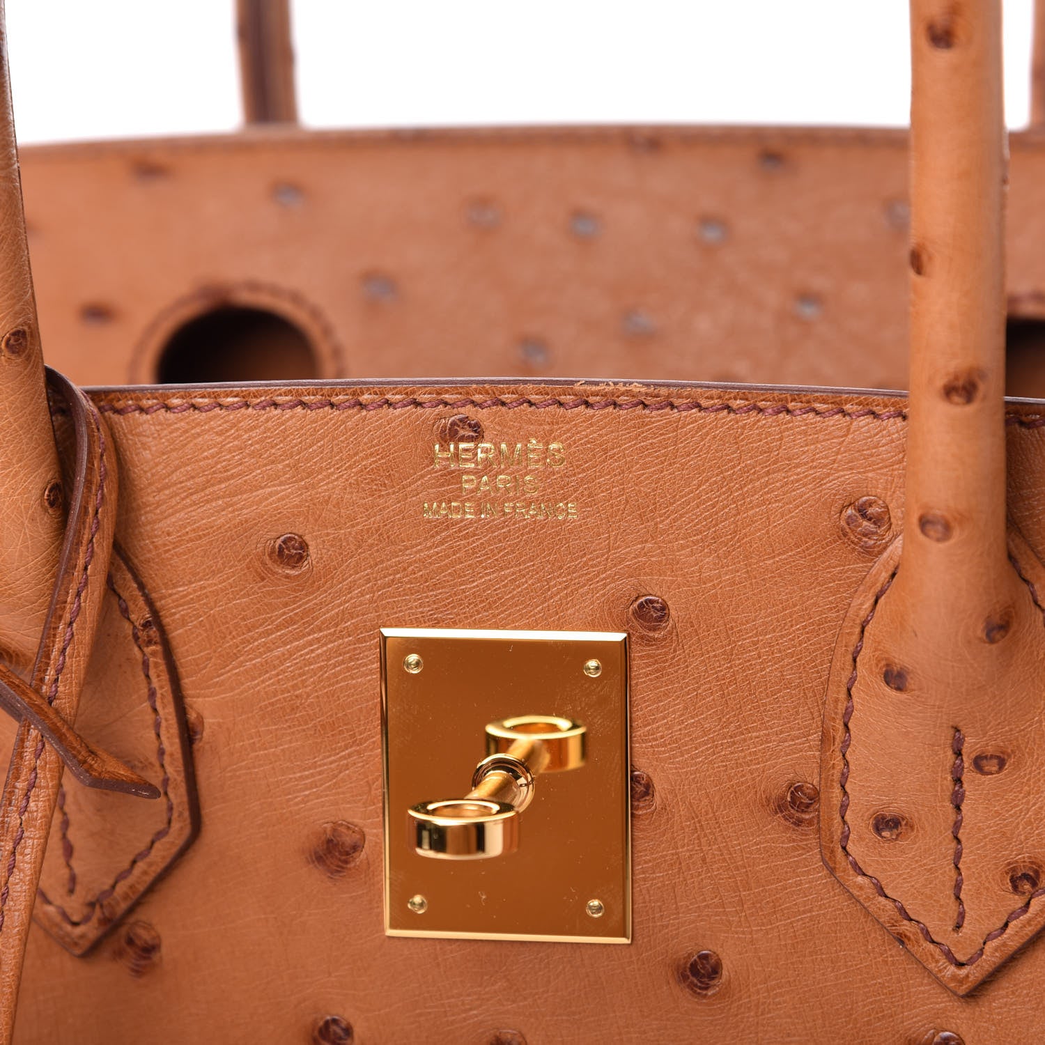 Hermes Ostrich Birkin 30 Cognac 8 of 11