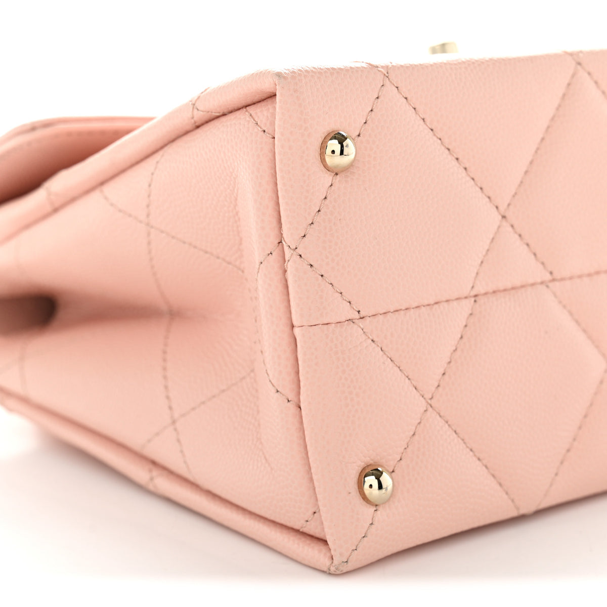 Chanel Caviar Quilted Mini Retro Twist Top Handle Flap Light Pink 10 of 11