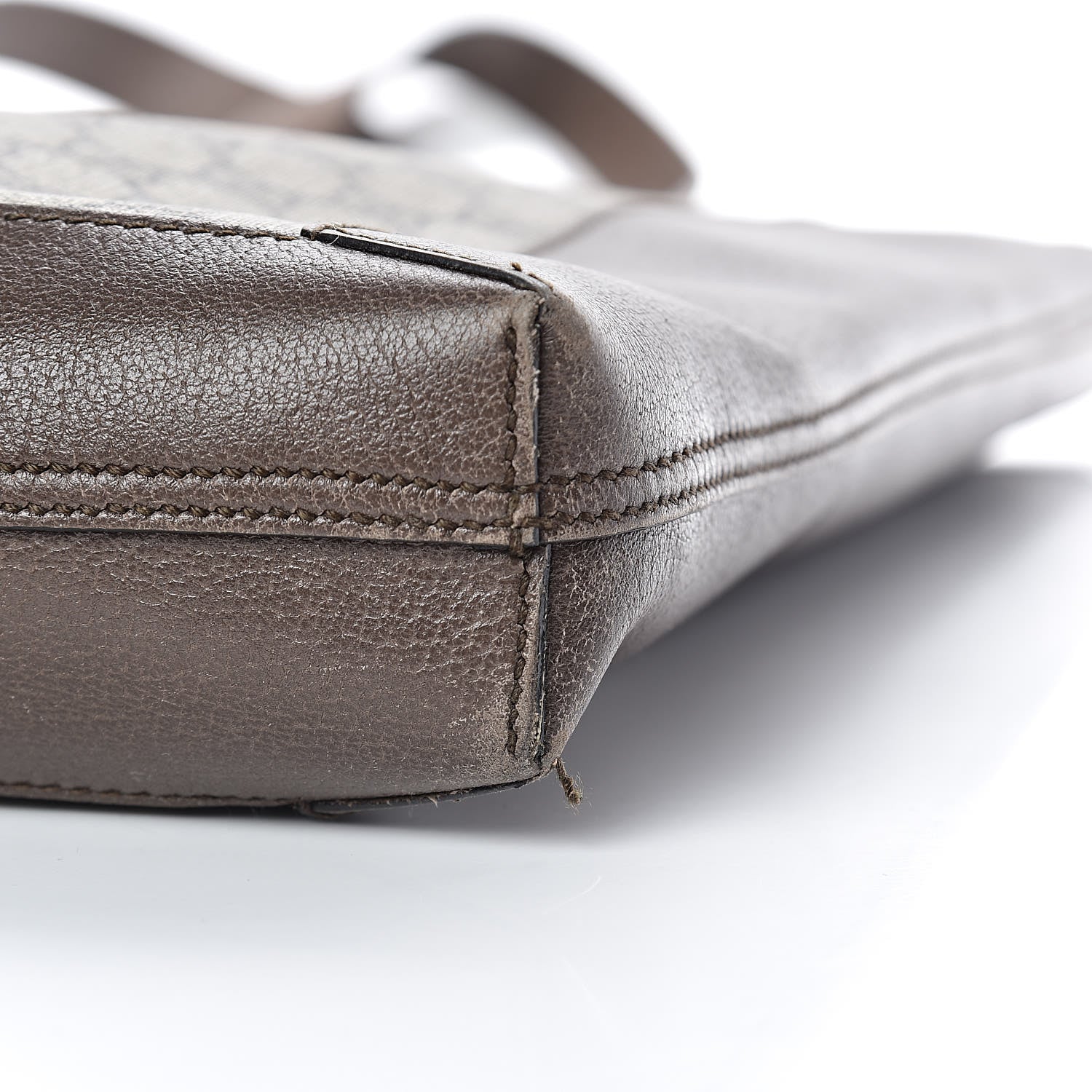 Gucci GG Supreme Monogram Web Large Ophidia Vertical Shopping Tote Brown 10 of 11