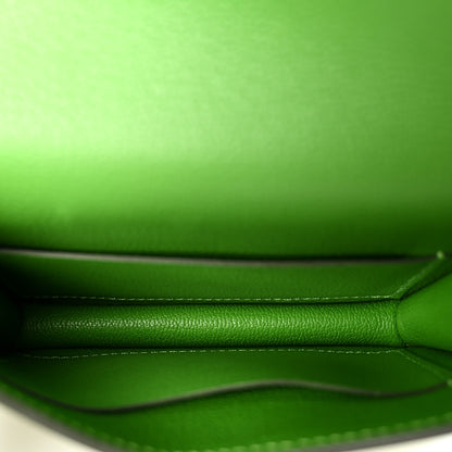 Hermes Evercolor Bi-Color Constance Slim Wallet Vert Yucca Mauve Pale 6 of 11