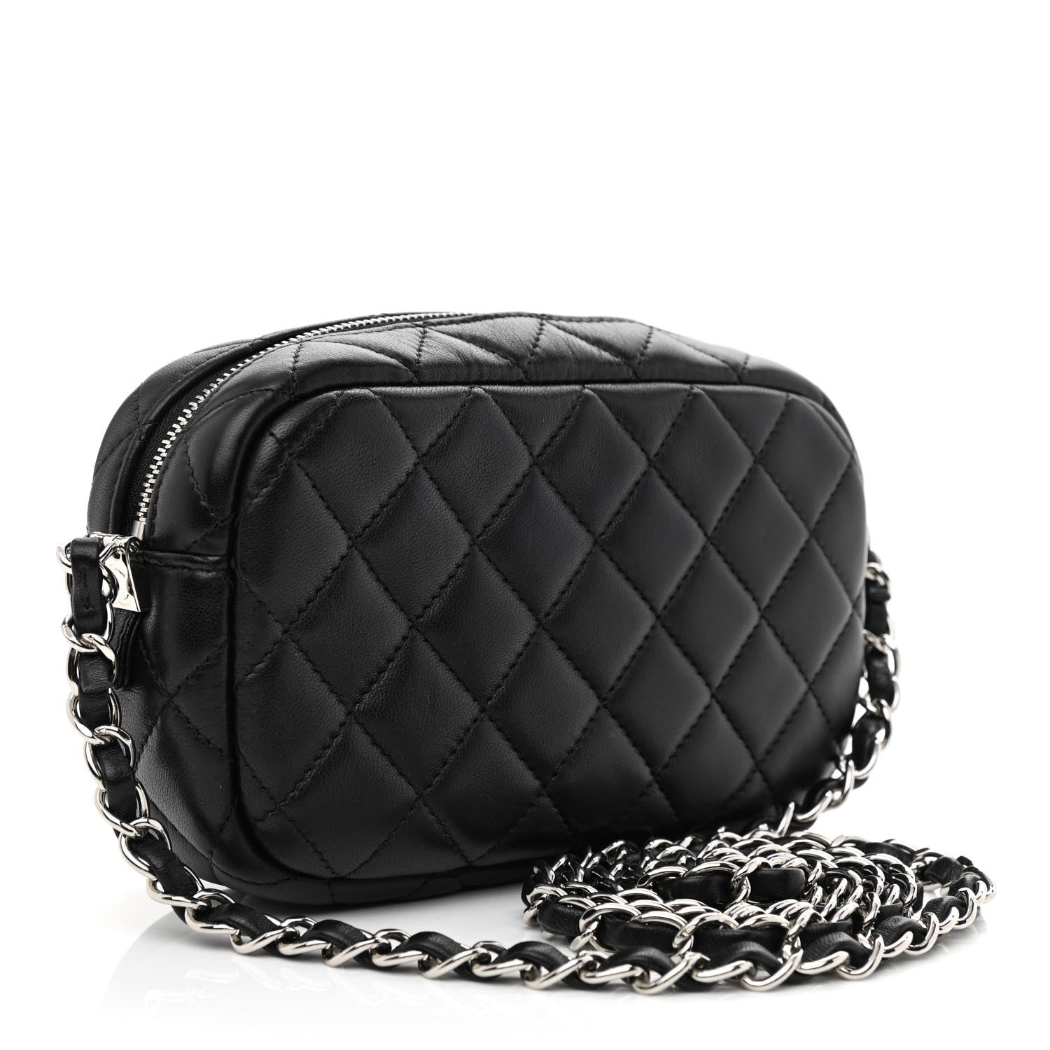 Chanel Calfskin Quilted Camera Case Black 2 of 9