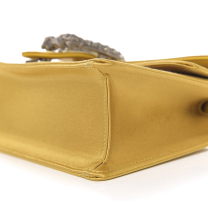 Gucci Satin Silk Crystal Small Dionysus Shoulder Bag Gold Black Diamond 15 of 18