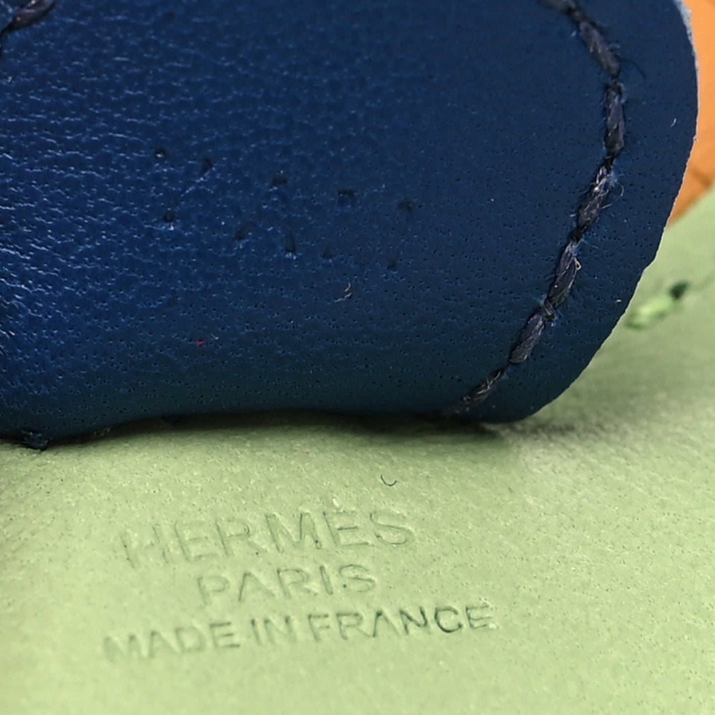 Milo Lambskin Grigri Rodeo Horse Bag Charm PM Vert Criquet Sesame Bleu de Malte