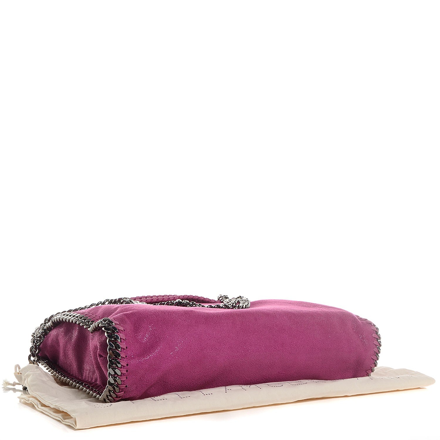 Stella McCartney Faux Leather Shaggy Deer Falabella Small Fold Over Tote Pink 4 of 7
