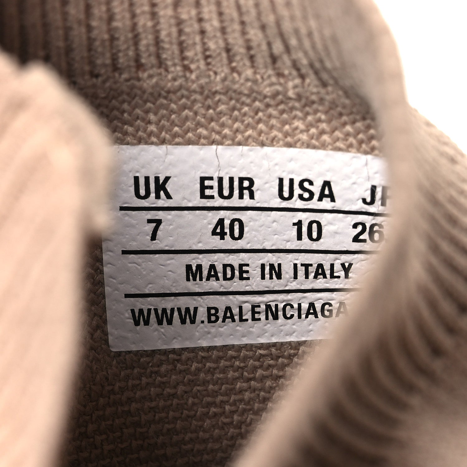 Balenciaga Technical 3D Recycled Knit Womens Speed 2.0 Sneakers 40 Monocolor Beige 10 of 12