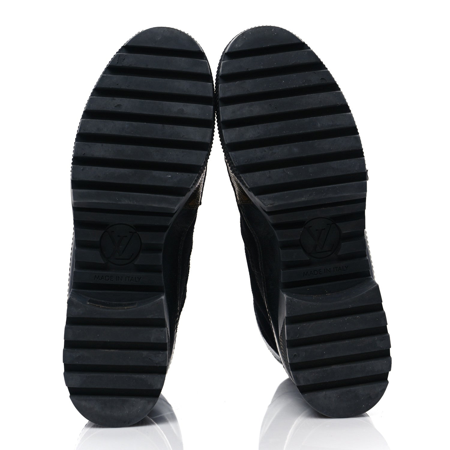 Louis Vuitton Suede Calfskin Monogram LV Black Heart Laureate Platform Desert Boots 36 Black 5 of 7