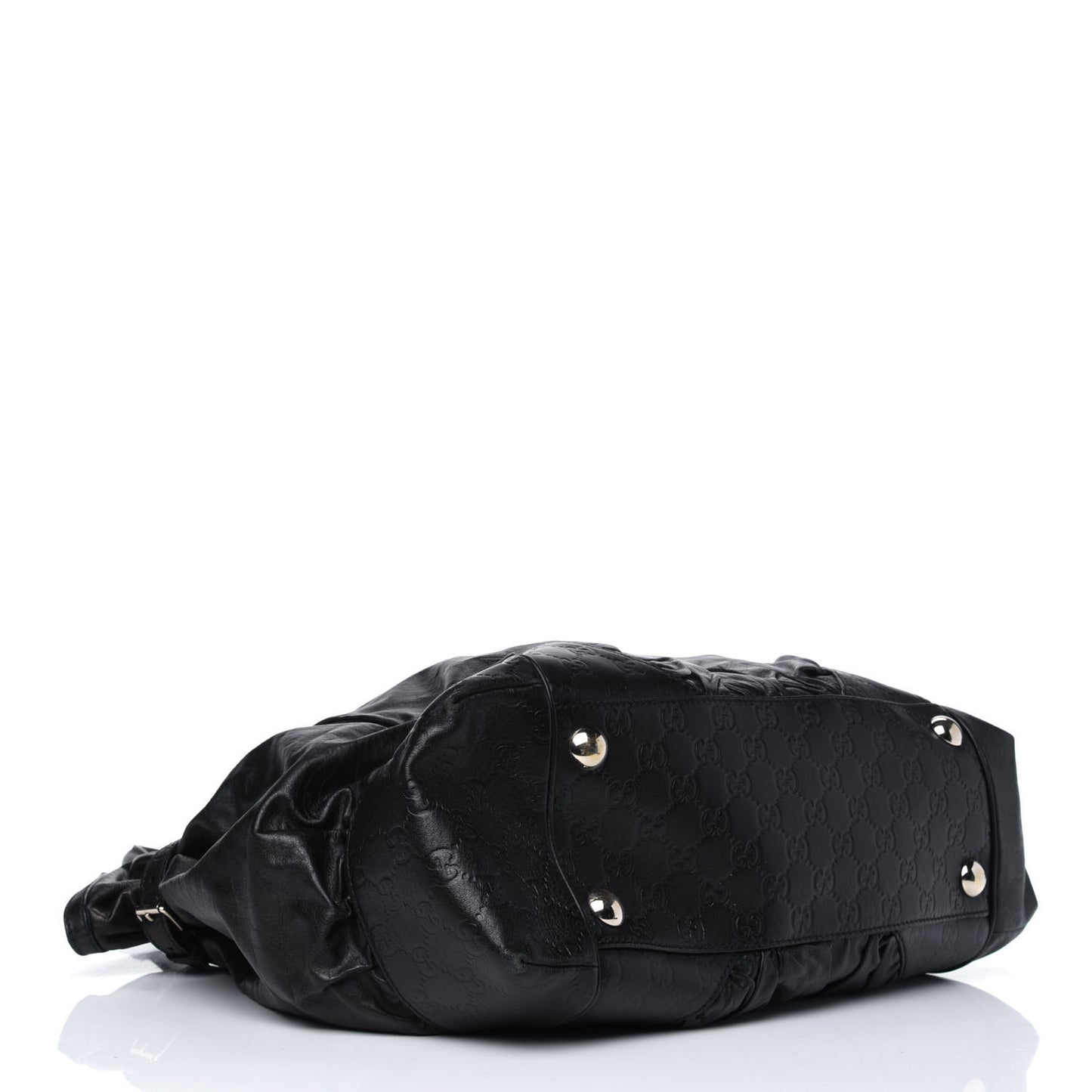 Calfskin Guccissima Large Full Moon Tote Black