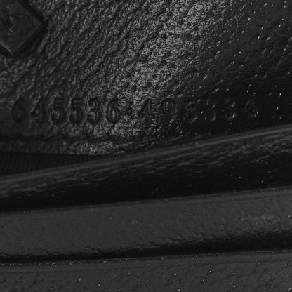 Gucci Jacquard Black Denim GG Monogram Textured Dollar Calfskin Jackie 1961 Card Case Black Ivory 7 of 9