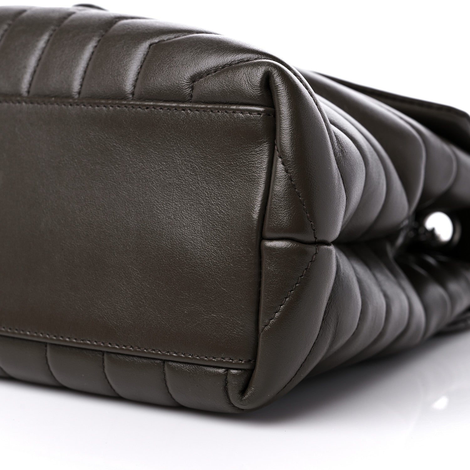 Saint Laurent Calfskin Y Quilted Monogram Medium Loulou Chain Satchel Asphalt 10 of 15