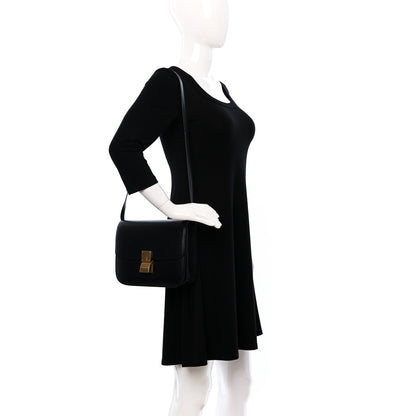 Celine Box Calfskin Medium Classic Box Flap Bag Black 2 of 10