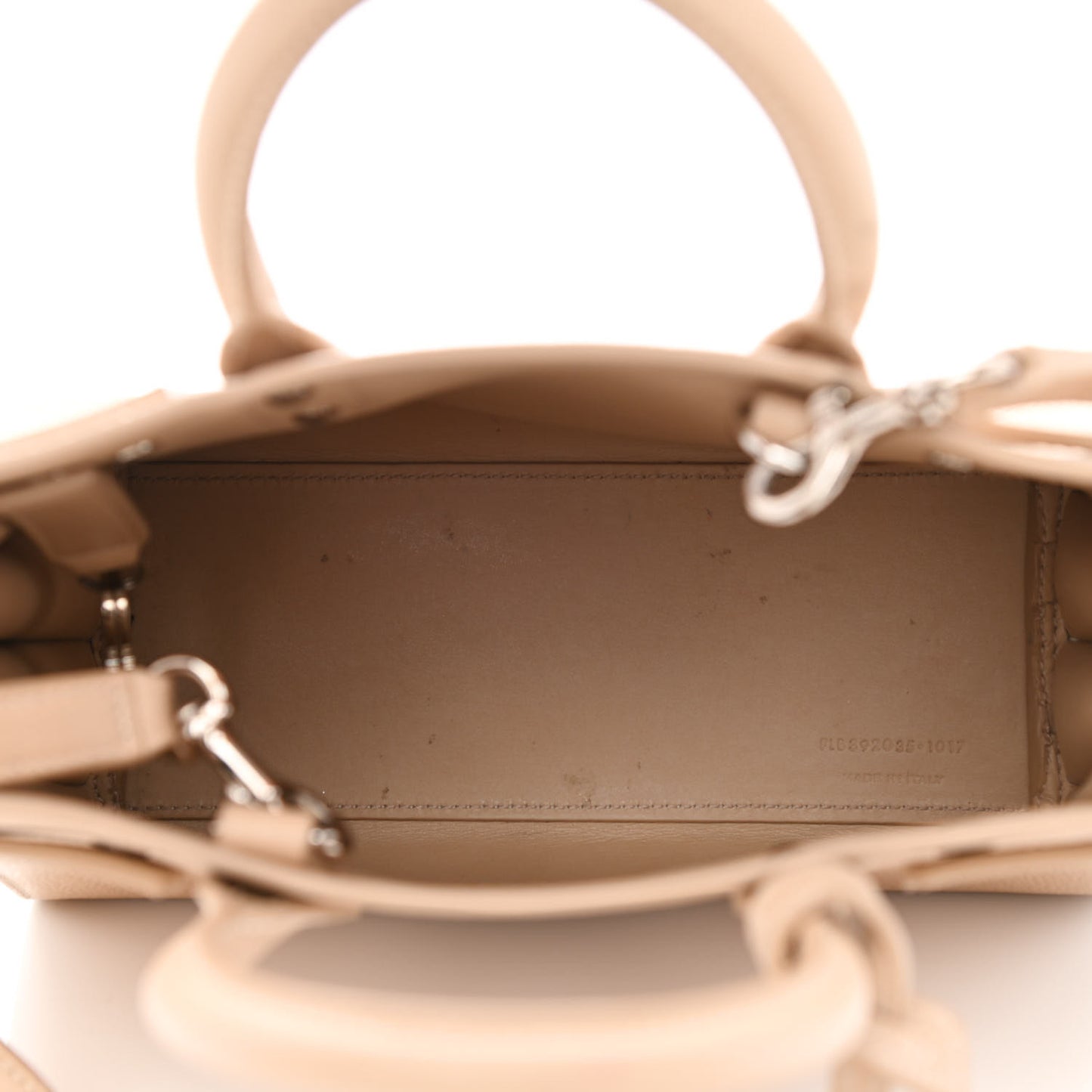 Grained Calfskin Nano Sac De Jour Dark Beige