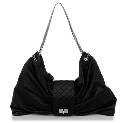 Chanel Satin Large Bow Bag Black 1 of 9