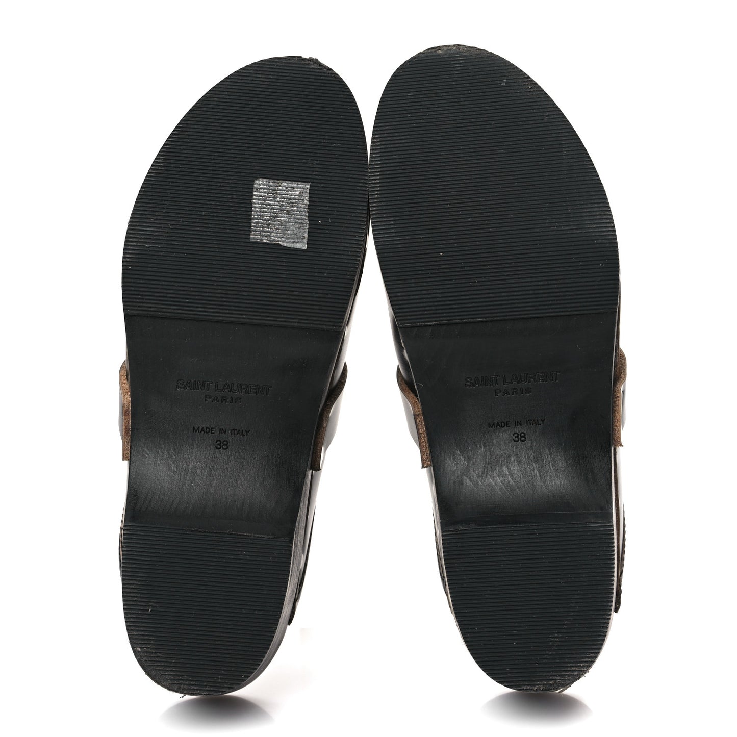 Smooth Calfskin Le Maillon Clogs 38 Black