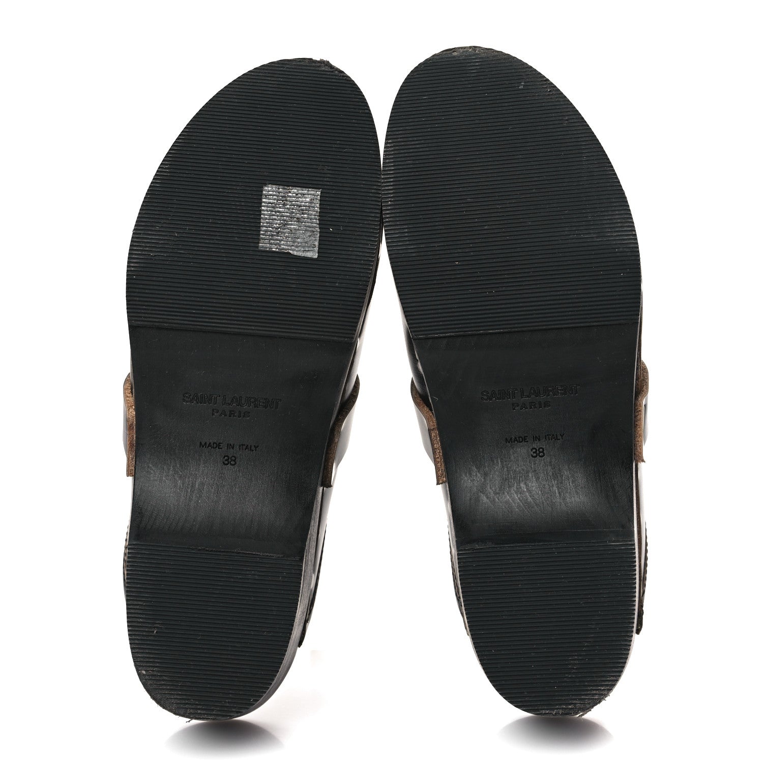 Saint Laurent Smooth Calfskin Le Maillon Clogs 38 Black 5 of 9