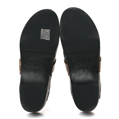 Saint Laurent Smooth Calfskin Le Maillon Clogs 38 Black 5 of 9