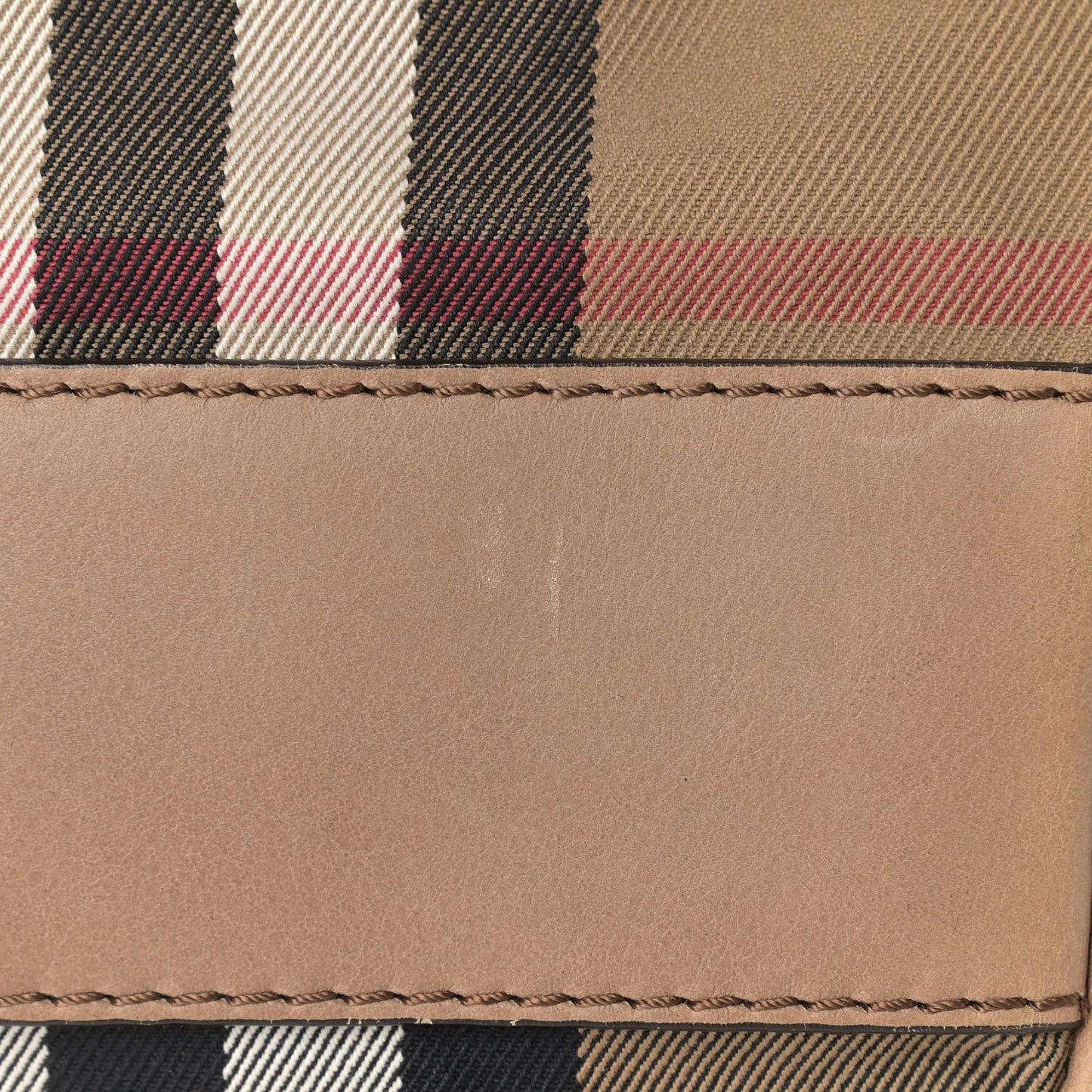 Calfskin House Check Small Brecon Tote Tan
