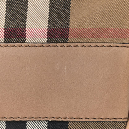Burberry Calfskin House Check Small Brecon Tote Tan 15 of 20