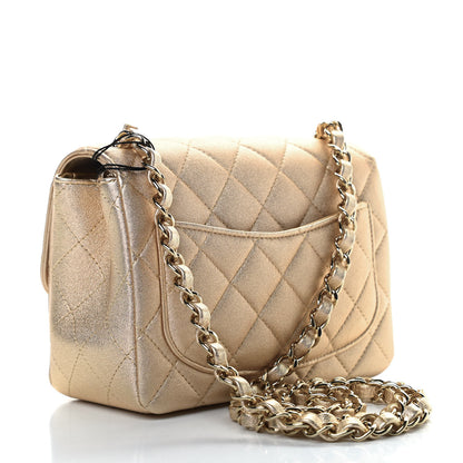 Chanel Metallic Lambskin Quilted Mini Square Flap Gold 3 of 11