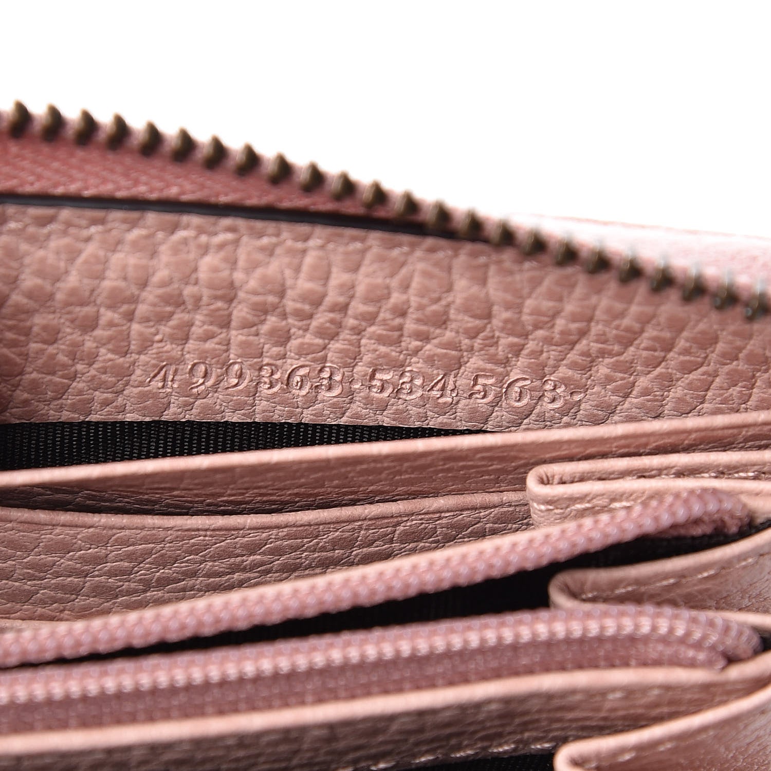 Gucci Calfskin Butterfly Farfalla Zip Around Wallet Perfect Pink 7 of 8