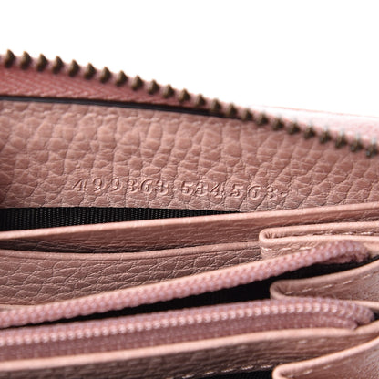 Gucci Calfskin Butterfly Farfalla Zip Around Wallet Perfect Pink 7 of 8