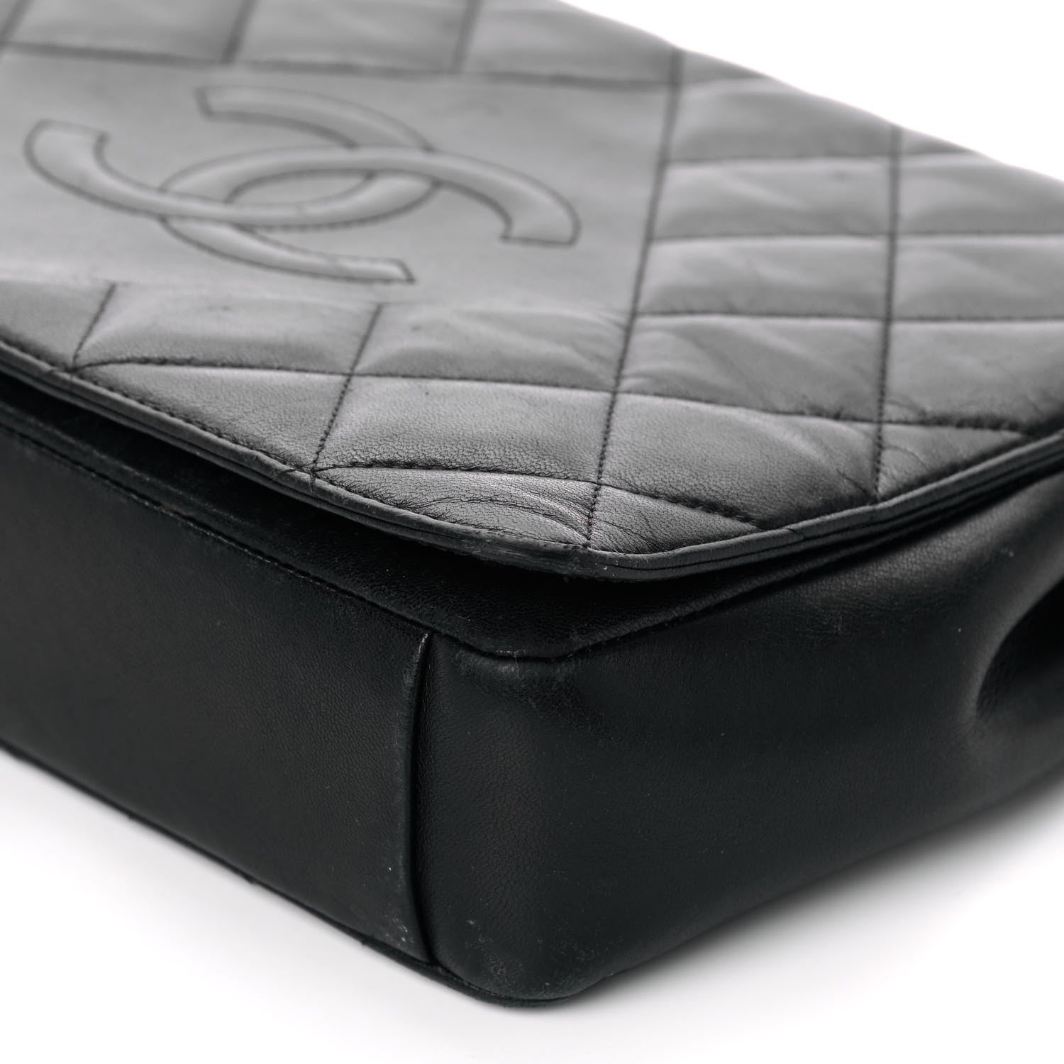 Chanel Lambskin Quilted Medium Diamond CC Flap Black 11 of 15