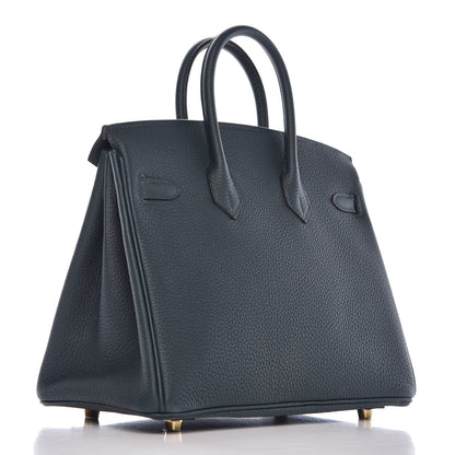 Hermes Togo Birkin 25 Vert Cypress 3 of 32