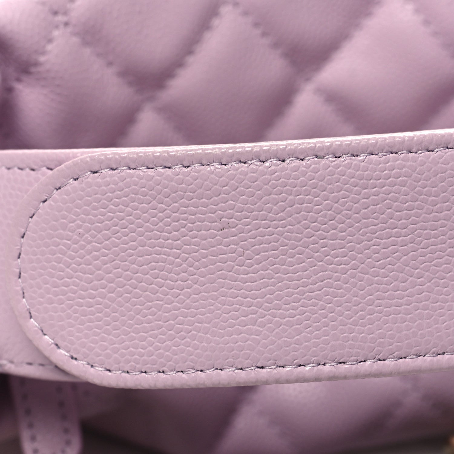 Chanel Shiny Caviar Quilted Bow Pouch Hobo Light Purple 11 of 12