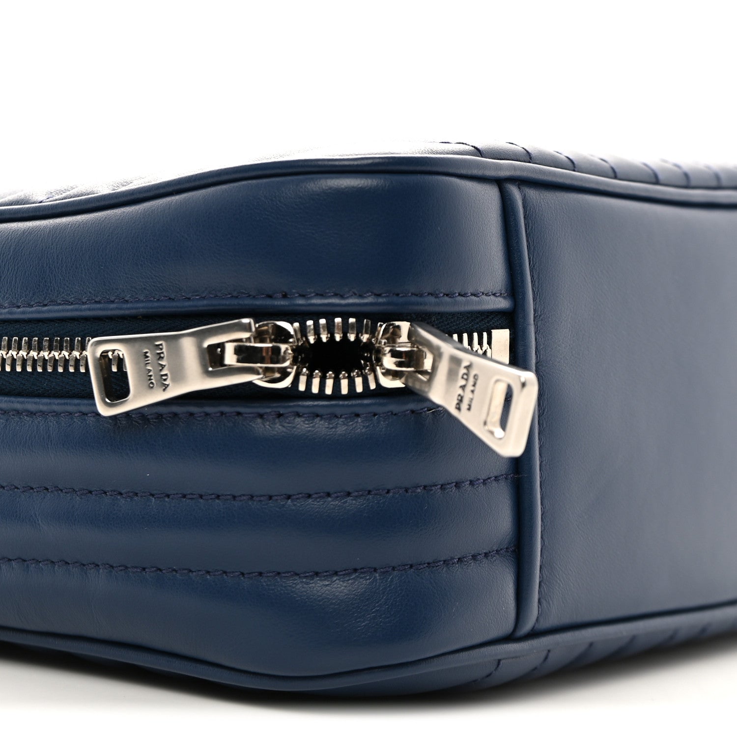 Prada Soft Calfskin Impunture Diagramme Camera Bag Bluette 9 of 12
