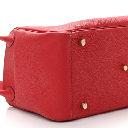 Hermes Taurillon Clemence Lindy 30 Rouge Casaque 9 of 11