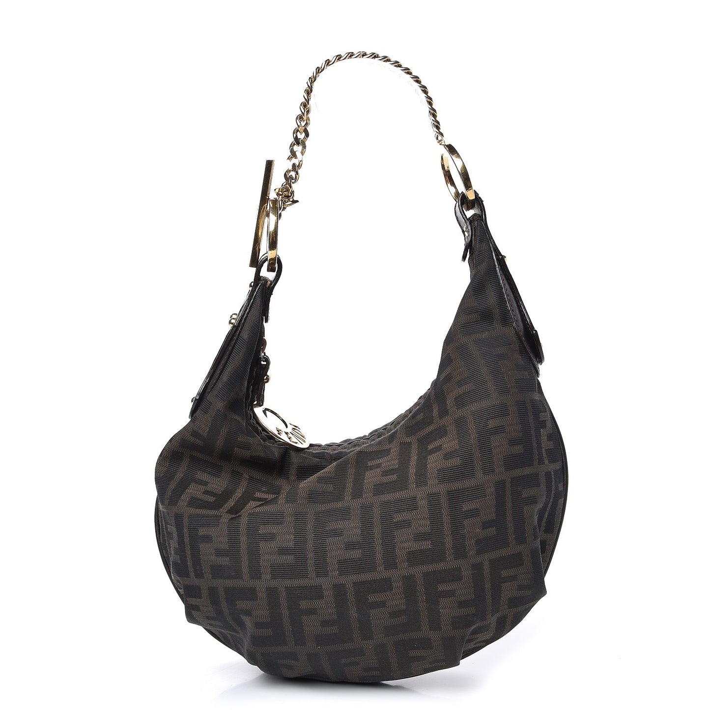 Zucca Small Chef Chain Hobo Tobacco