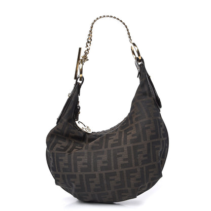 Fendi Zucca Small Chef Chain Hobo Tobacco 1 of 9