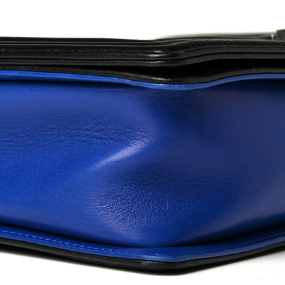 Chanel Lambskin Quilted Large Boy Flap Blue Black 6 of 7
