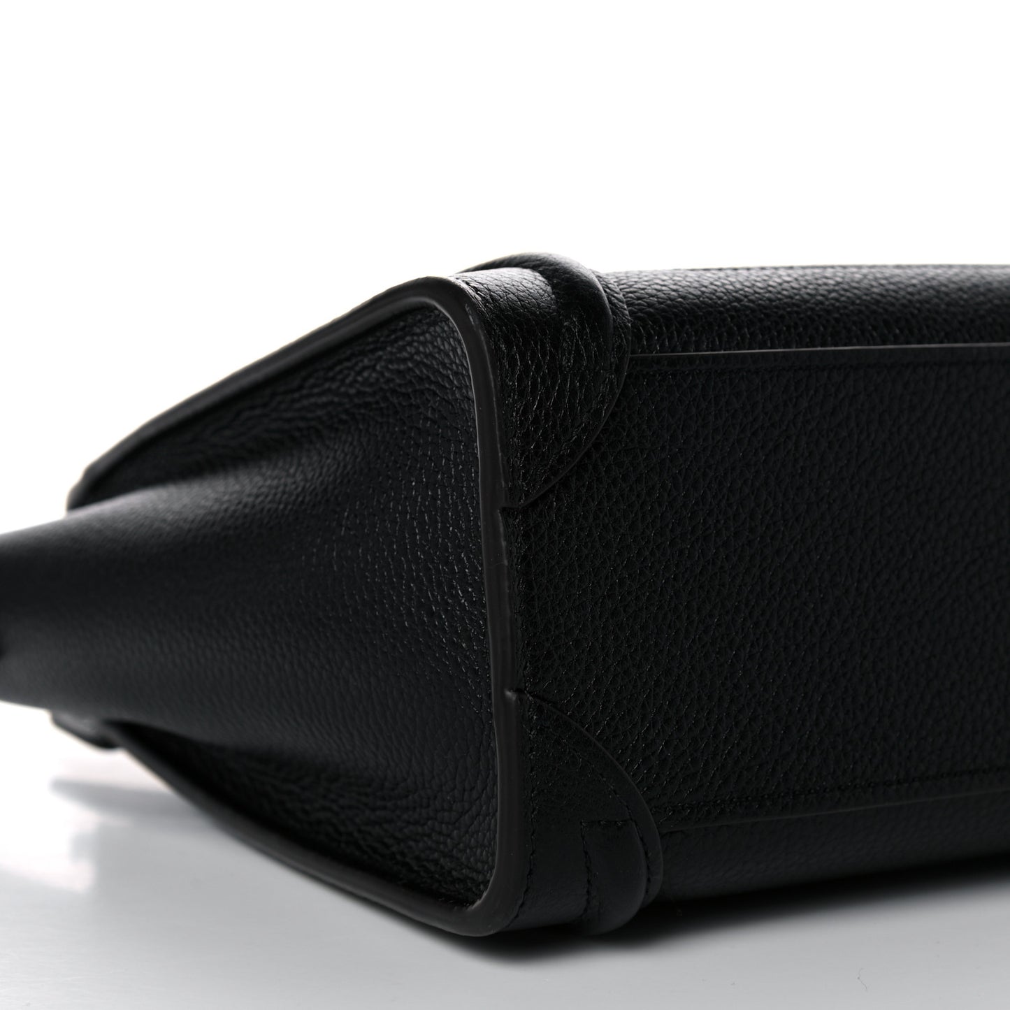 Drummed Calfskin Nano Luggage Black